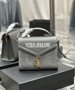 Replica YSL Saint Laurent Cassandra Medium Top Handle In Box Leather A