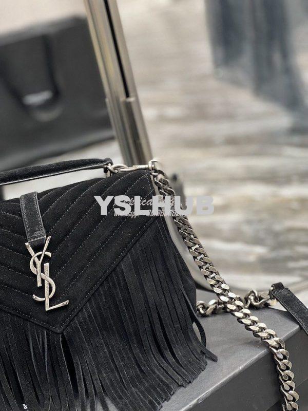 Replica YSL Saint Laurent College Medium Chain Bag In Light Suede With 4