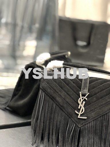 Replica YSL Saint Laurent College Medium Chain Bag In Light Suede With 5