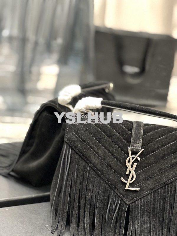 Replica YSL Saint Laurent College Medium Chain Bag In Light Suede With 5