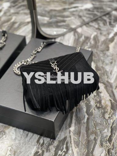 Replica YSL Saint Laurent College Medium Chain Bag In Light Suede With 6