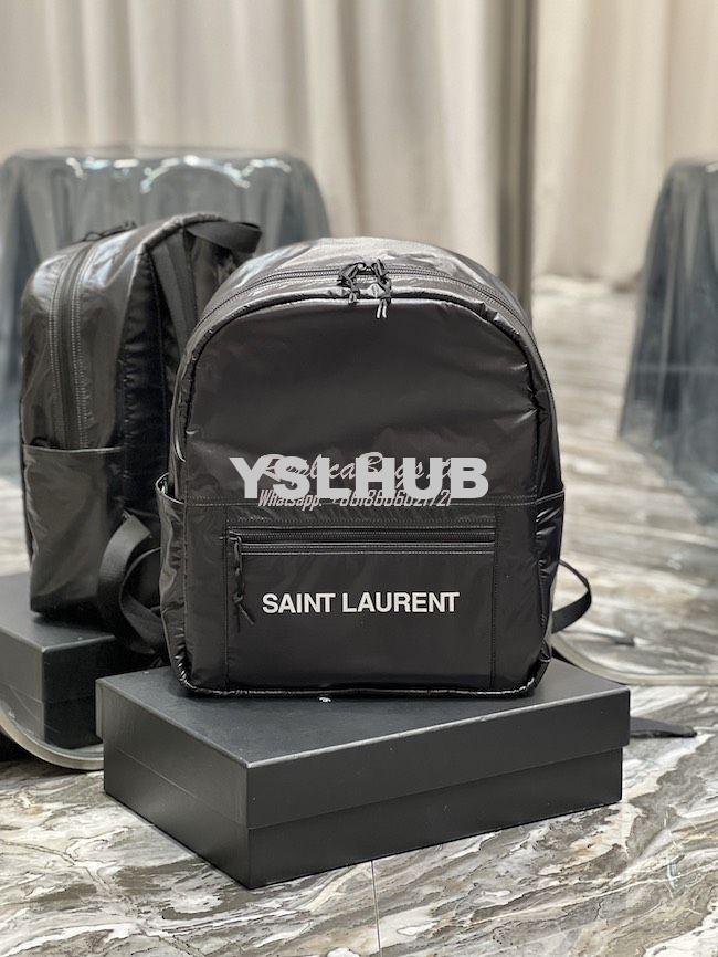 Replica YSL Saint Laurent Nuxx Backpack In Metallized Nylon 623698 Pla 13