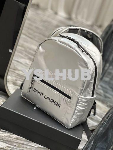Replica YSL Saint Laurent Nuxx Backpack In Metallized Nylon 623698 Pla 3