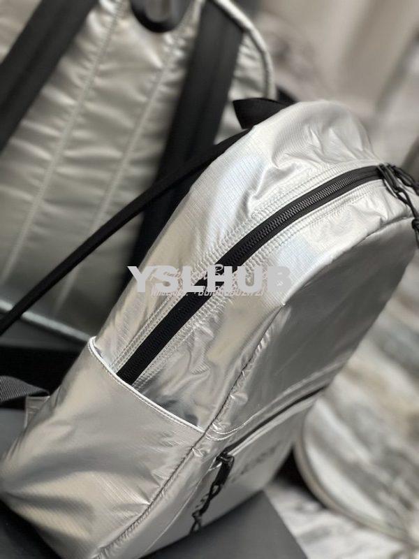 Replica YSL Saint Laurent Nuxx Backpack In Metallized Nylon 623698 Pla 5