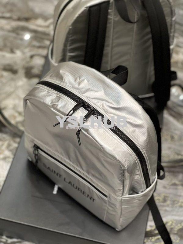 Replica YSL Saint Laurent Nuxx Backpack In Metallized Nylon 623698 Pla 6