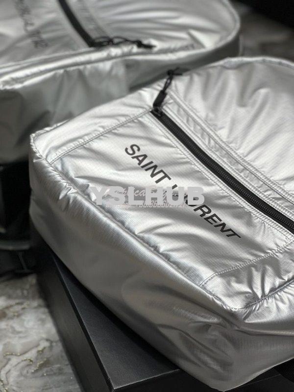 Replica YSL Saint Laurent Nuxx Backpack In Metallized Nylon 623698 Pla 10