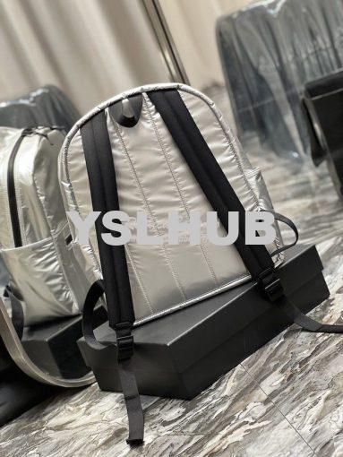 Replica YSL Saint Laurent Nuxx Backpack In Metallized Nylon 623698 Pla 11