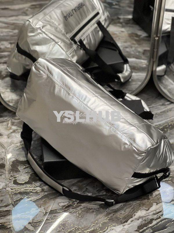Replica YSL Saint Laurent Nuxx Duffle In Metallized Nylon 581374 Plati 12