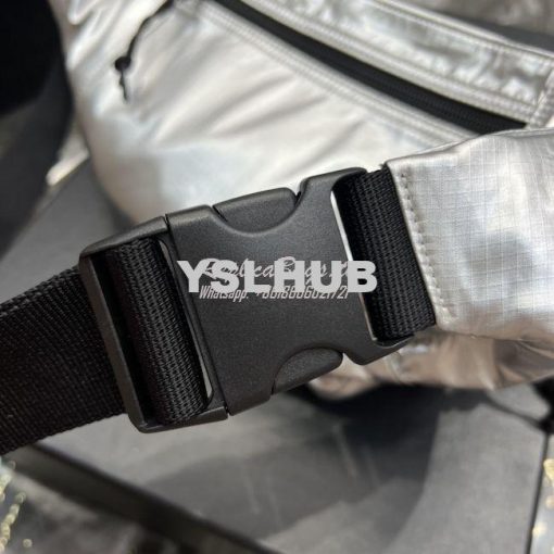 Replica YSL Saint Laurent Nuxx Crossbody Bag In Metallized Nylon 58137 6