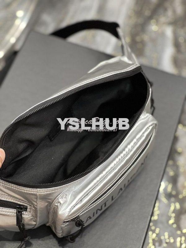 Replica YSL Saint Laurent Nuxx Crossbody Bag In Metallized Nylon 58137 7
