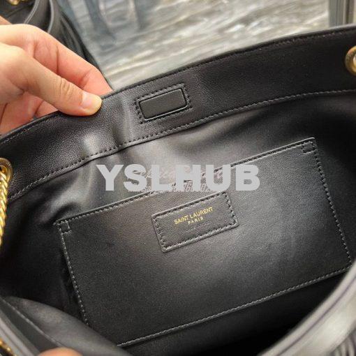 Replica YSL Saint Laurent Grace Large Hobo Bag In Lambskin 6337521 Bla 12