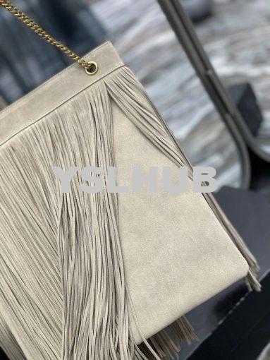 Replica YSL Saint Laurent Grace Large Hobo Bag In Suede 6337521 Taupe 6