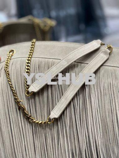 Replica YSL Saint Laurent Grace Large Hobo Bag In Suede 6337521 Taupe 8