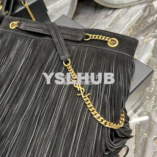 Replica YSL Saint Laurent Grace Large Hobo Bag In Suede 6337521 Black 8