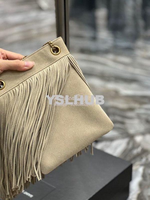 Replica YSL Saint Laurent Grace Small Chain Bag In Suede 6337530 Taupe 7