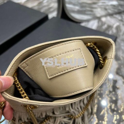 Replica YSL Saint Laurent Grace Small Chain Bag In Suede 6337530 Taupe 10