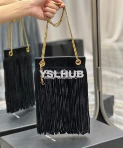 Replica YSL Saint Laurent Grace Small Chain Bag In Suede 6337530 Black