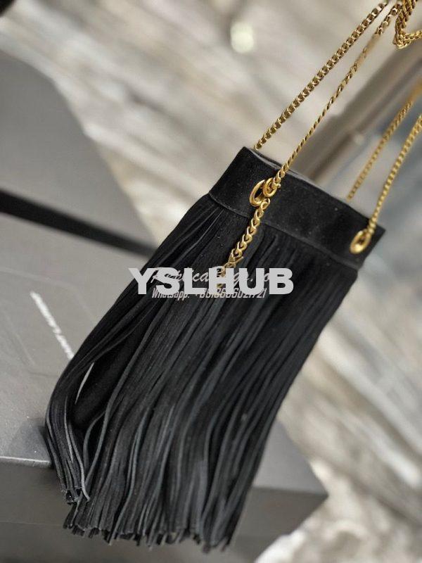 Replica YSL Saint Laurent Grace Small Chain Bag In Suede 6337530 Black 5
