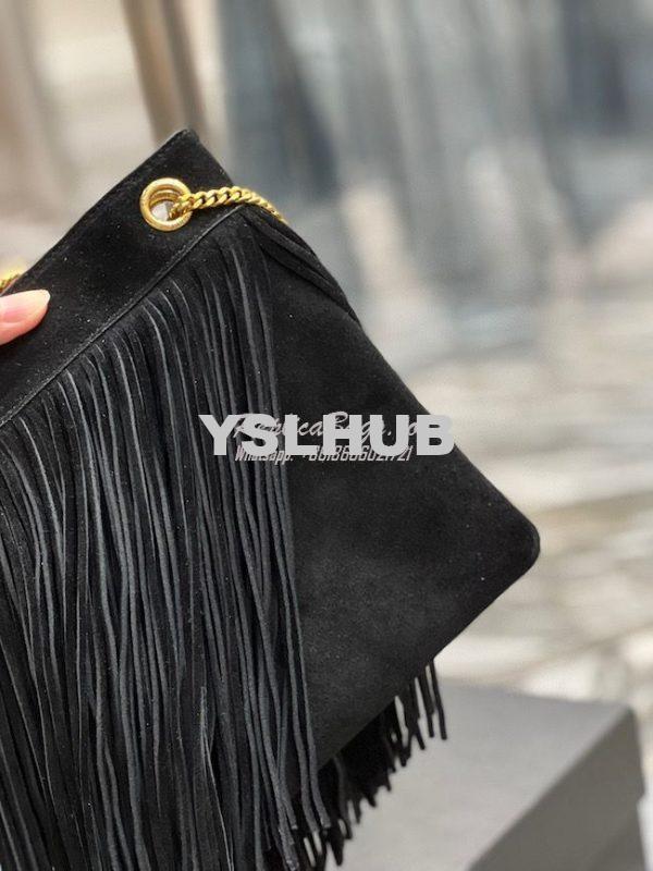 Replica YSL Saint Laurent Grace Small Chain Bag In Suede 6337530 Black 7