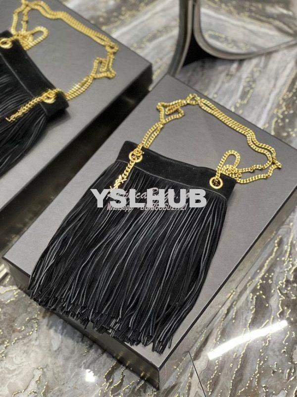 Replica YSL Saint Laurent Grace Small Chain Bag In Suede 6337530 Black 9