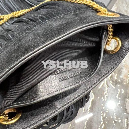 Replica YSL Saint Laurent Grace Small Chain Bag In Suede 6337530 Black 10