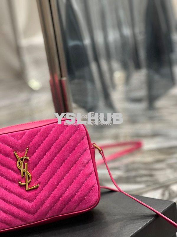 Replica YSL Saint Laurent Lou Camera Bag In Quilted Suede And Smooth L 3