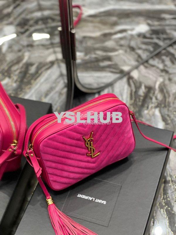 Replica YSL Saint Laurent Lou Camera Bag In Quilted Suede And Smooth L 4