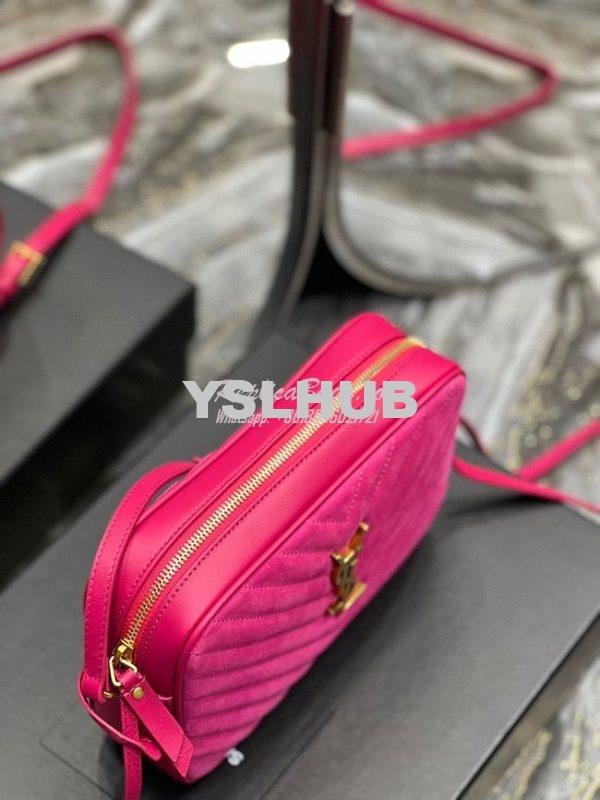 Replica YSL Saint Laurent Lou Camera Bag In Quilted Suede And Smooth L 5