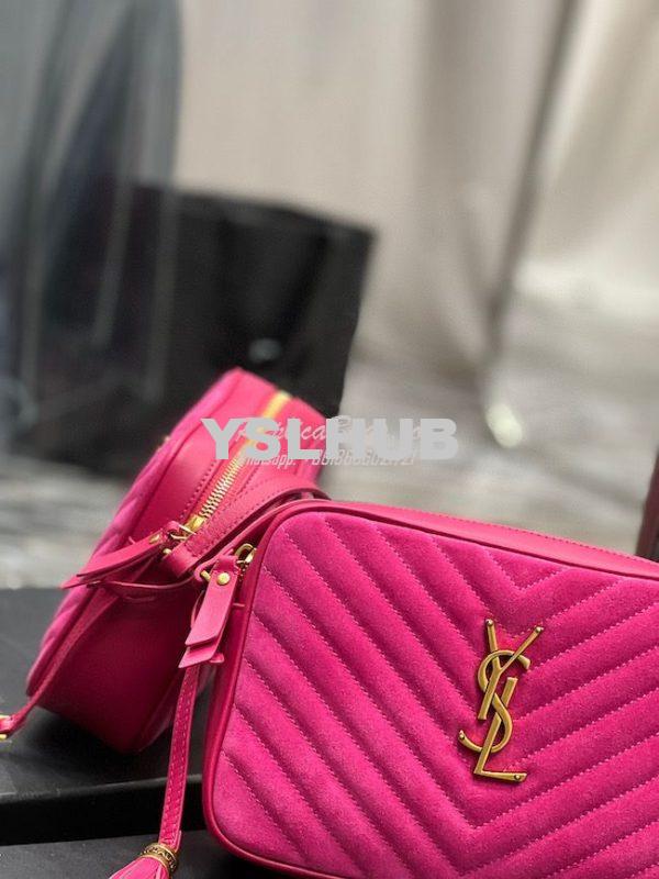 Replica YSL Saint Laurent Lou Camera Bag In Quilted Suede And Smooth L 7