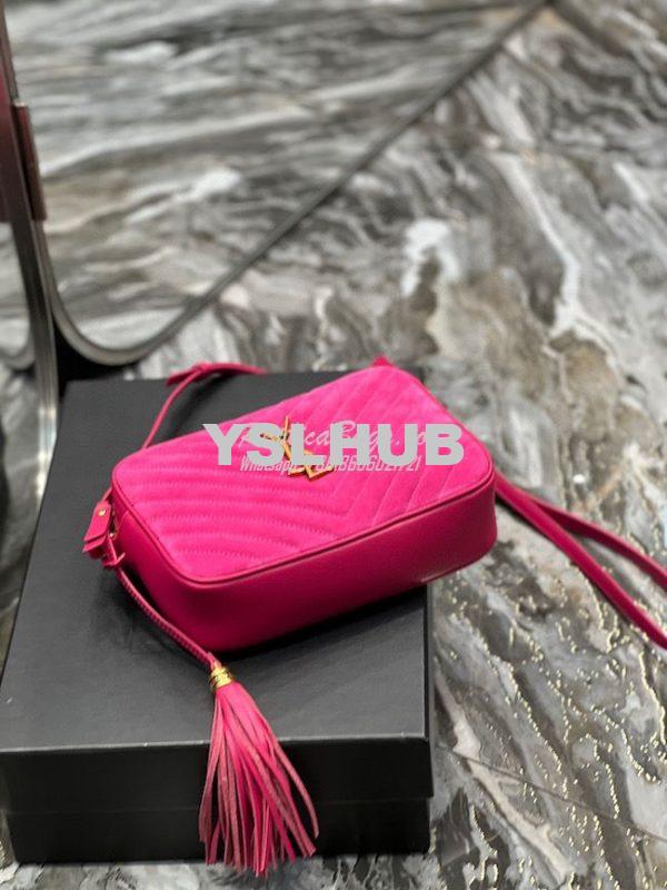 Replica YSL Saint Laurent Lou Camera Bag In Quilted Suede And Smooth L 11
