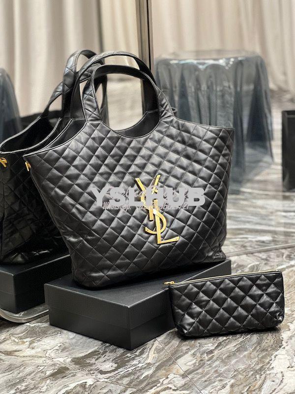 Replica YSL Saint Laurent ICARE Maxi Shopping Bag In Quilted Lambskin