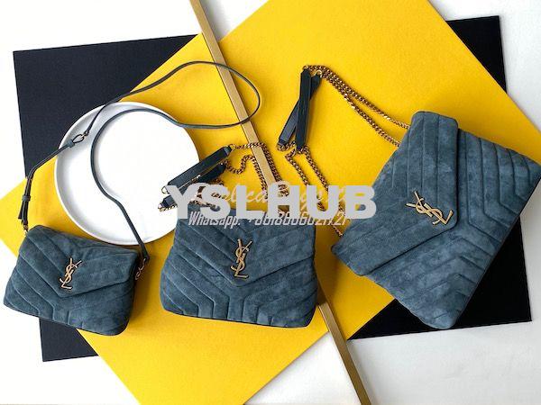 Replica YSL Saint Laurent Loulou Toy Bag In Suede And Quilted Leather 11