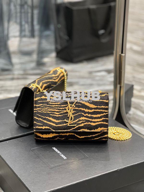 Replica YSL Saint Laurent Kate Small Chain Bag In Tiger-print Pony-eff