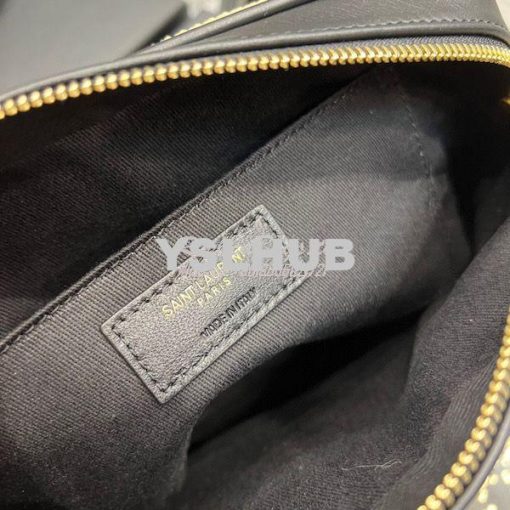 Replica YSL Saint Laurent Lou Camera Bag In Raffia And Smooth Leather 7