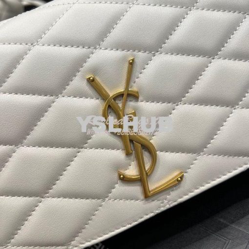 Replica YSL Saint Laurent Kate 99 Supple In Quilted Lambskin White 676 6
