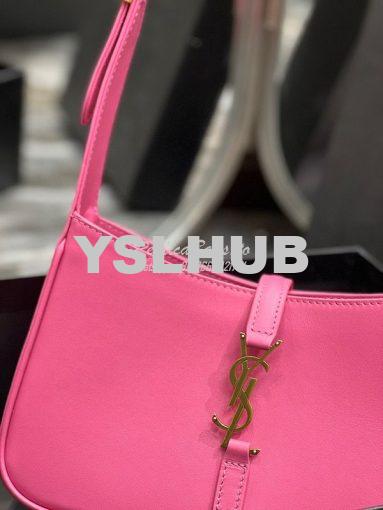 Replica YSL Saint Laurent Le 5 à 7 hobo bag in Pink calfskin Smooth le 3