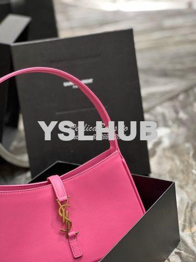 Replica YSL Saint Laurent Le 5 à 7 hobo bag in Pink calfskin Smooth le 4