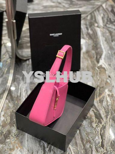 Replica YSL Saint Laurent Le 5 à 7 hobo bag in Pink calfskin Smooth le 6