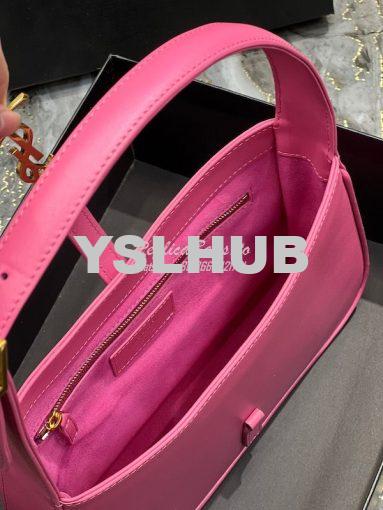 Replica YSL Saint Laurent Le 5 à 7 hobo bag in Pink calfskin Smooth le 9