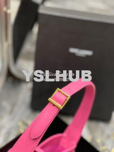 Replica YSL Saint Laurent Le 5 à 7 hobo bag in Pink calfskin Smooth le 10