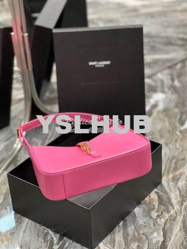 Replica YSL Saint Laurent Le 5 à 7 hobo bag in Pink calfskin Smooth le 11