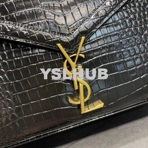 Replica YSL Saint Laurent Cassandra Medium Top Handle Bag In Shiny Cro 6