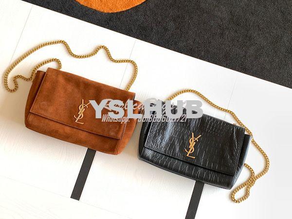 Replica YSL Saint Laurent Cassandra Medium Top Handle Bag In Shiny Cro 14