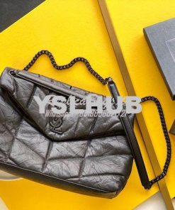 Replica Saint Laurent YSL Puffer Medium Bag In Quilted Wrinkled Matte
