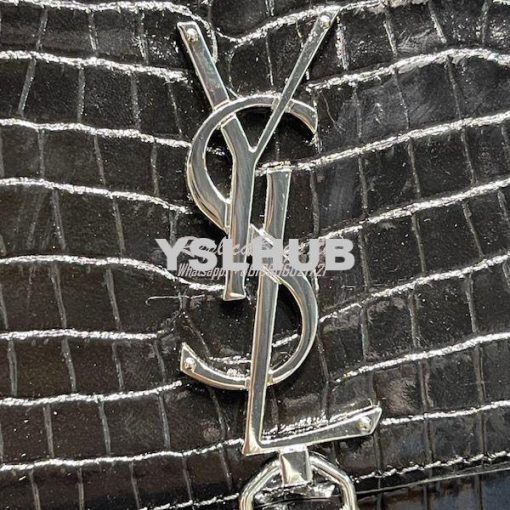 Replica YSL Saint Laurent Kate Chain Wallet With Tassel In Crocodile-e 5