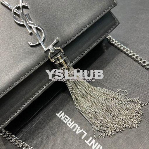 Replica YSL Saint Laurent Kate Chain Wallet With Tassel In Smooth Leat 8