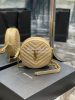 Replica YSL Yves Saint Laurent Vinyle Round Camera Bag In Chevron-quil