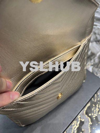 Replica YSL Saint Laurent Joe Backpack In Lamé Leather 672609 Champagn 9