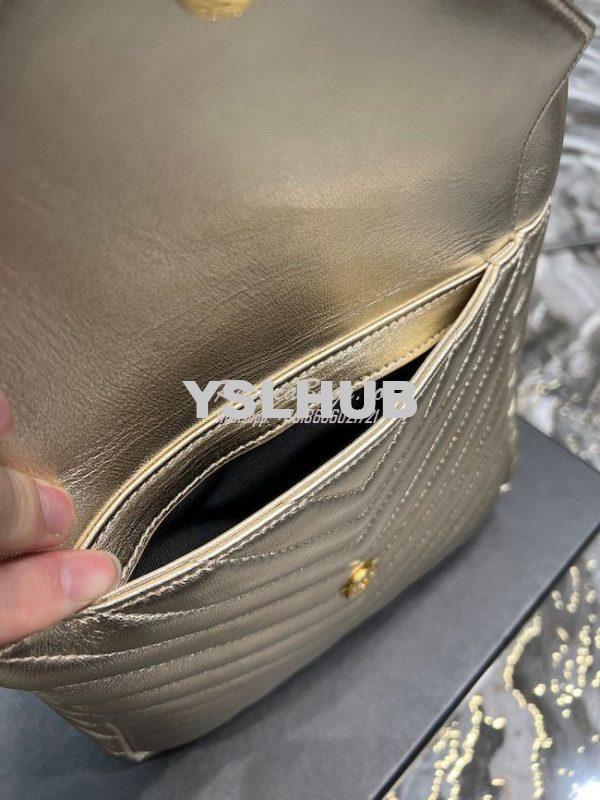 Replica YSL Saint Laurent Joe Backpack In Lamé Leather 672609 Champagn 9