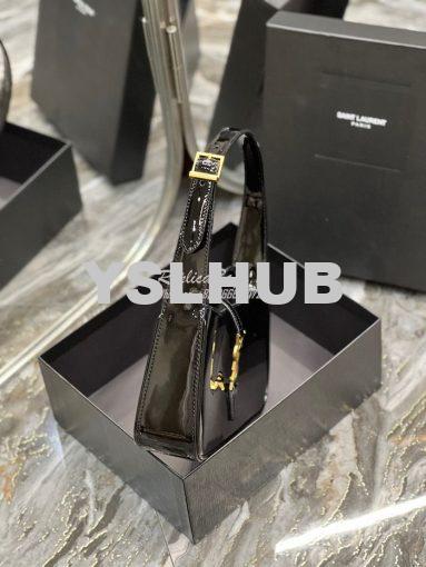 Replica YSL Saint Laurent Le 5 à 7 hobo bag in black Patent Leather 65 3